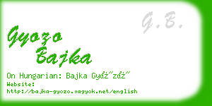 gyozo bajka business card